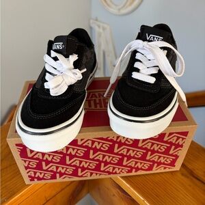 Vans Kids Black and White Sneakers